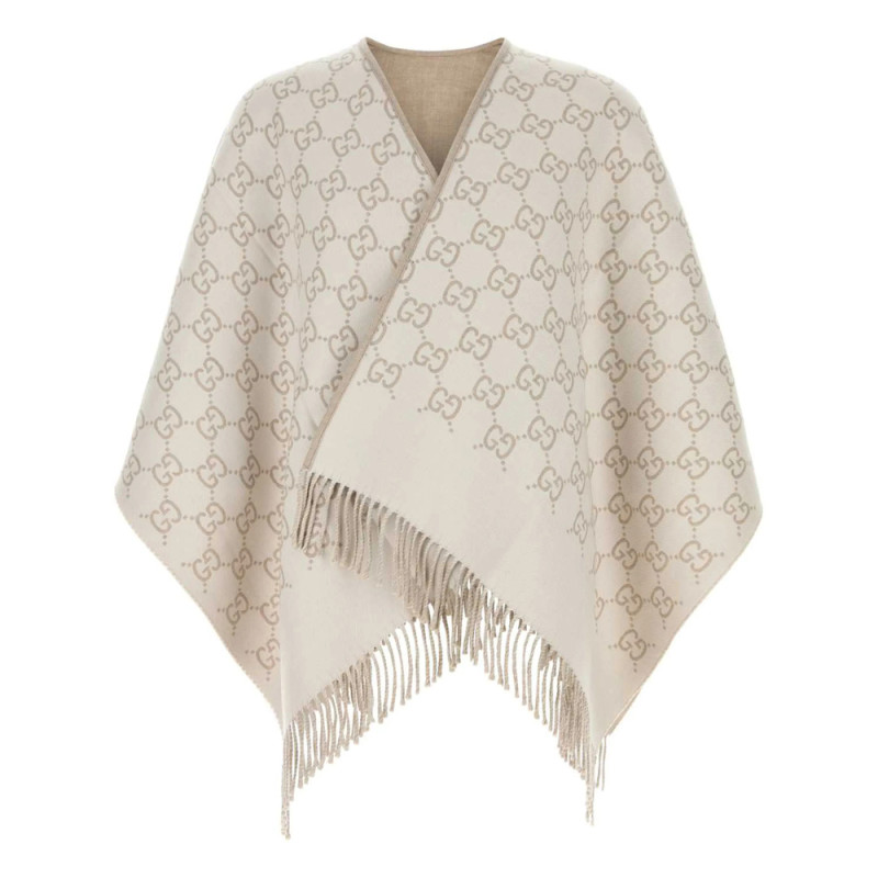 Gucci Embroidered Wool Cape