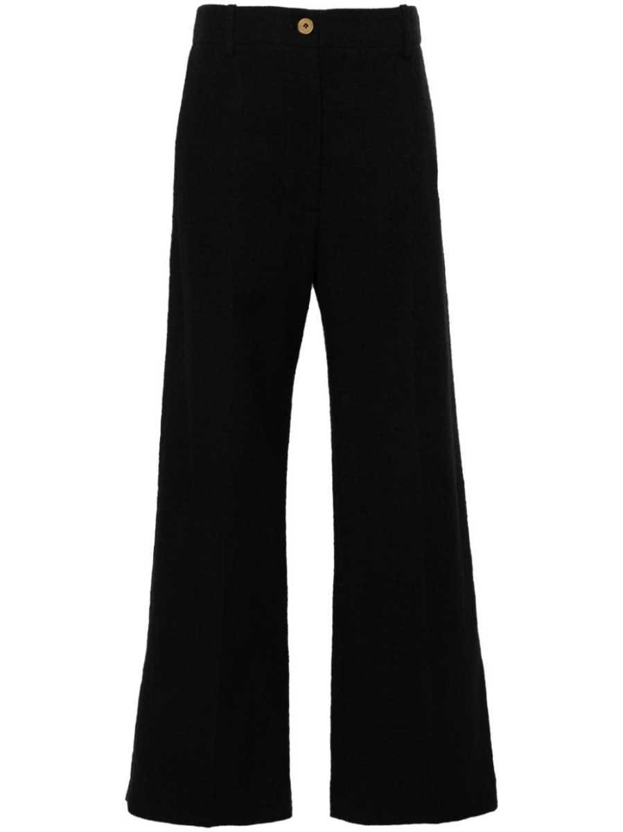 Iconic straight-leg tweed trousers