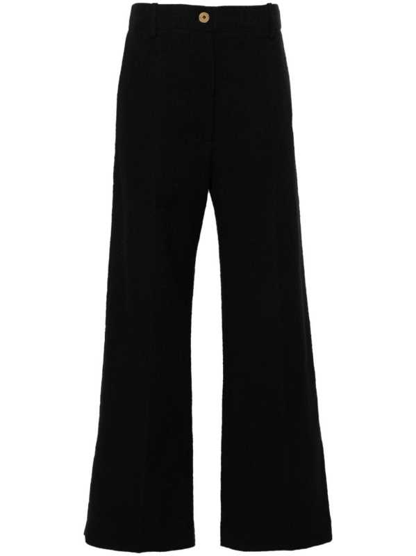 Iconic straight-leg tweed trousers