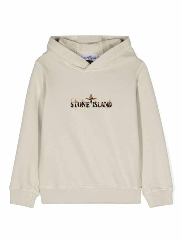 logo-print cotton hoodie