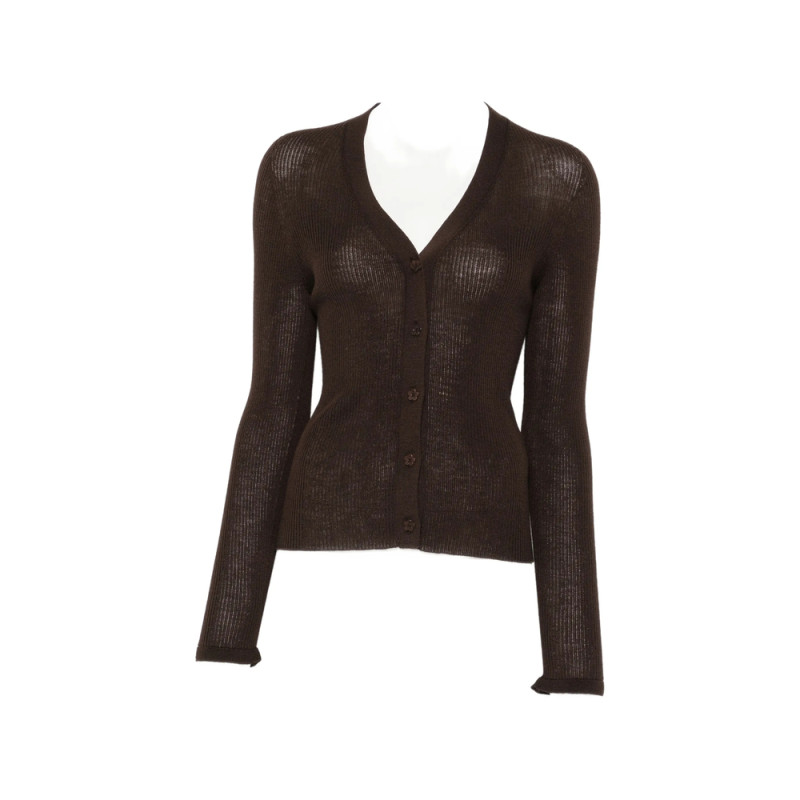 Cecilie Bahnsen Ribbed V-neck Cardigan
