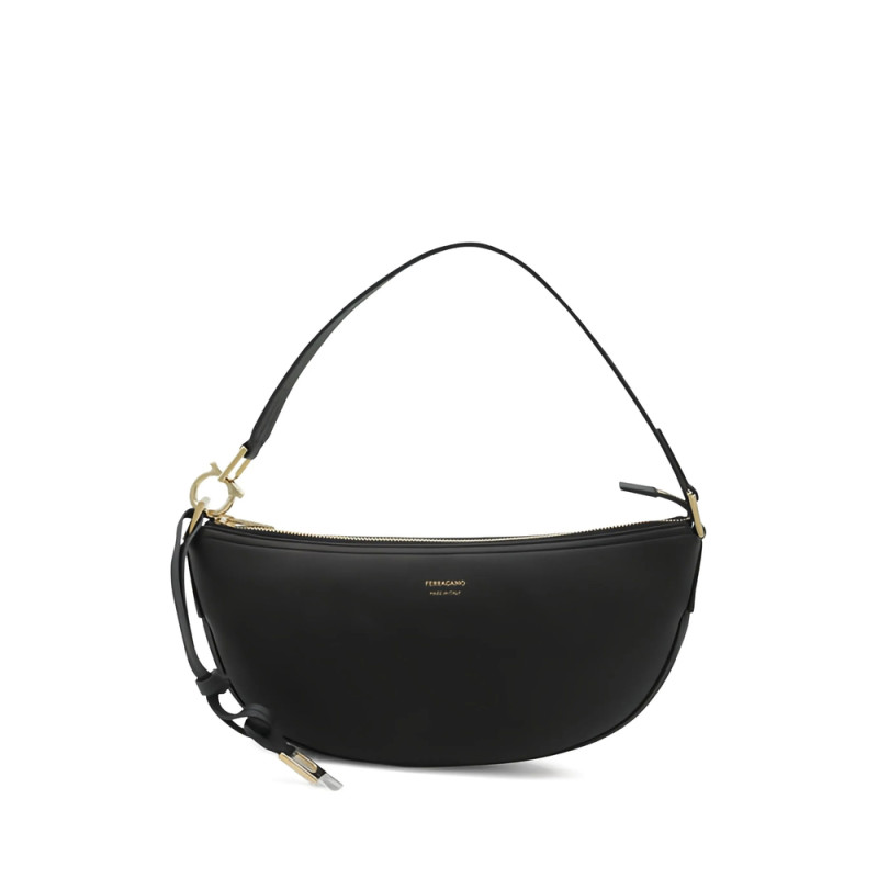 Ferragamo Small Oval-shaped Leather Shoulder Bag
