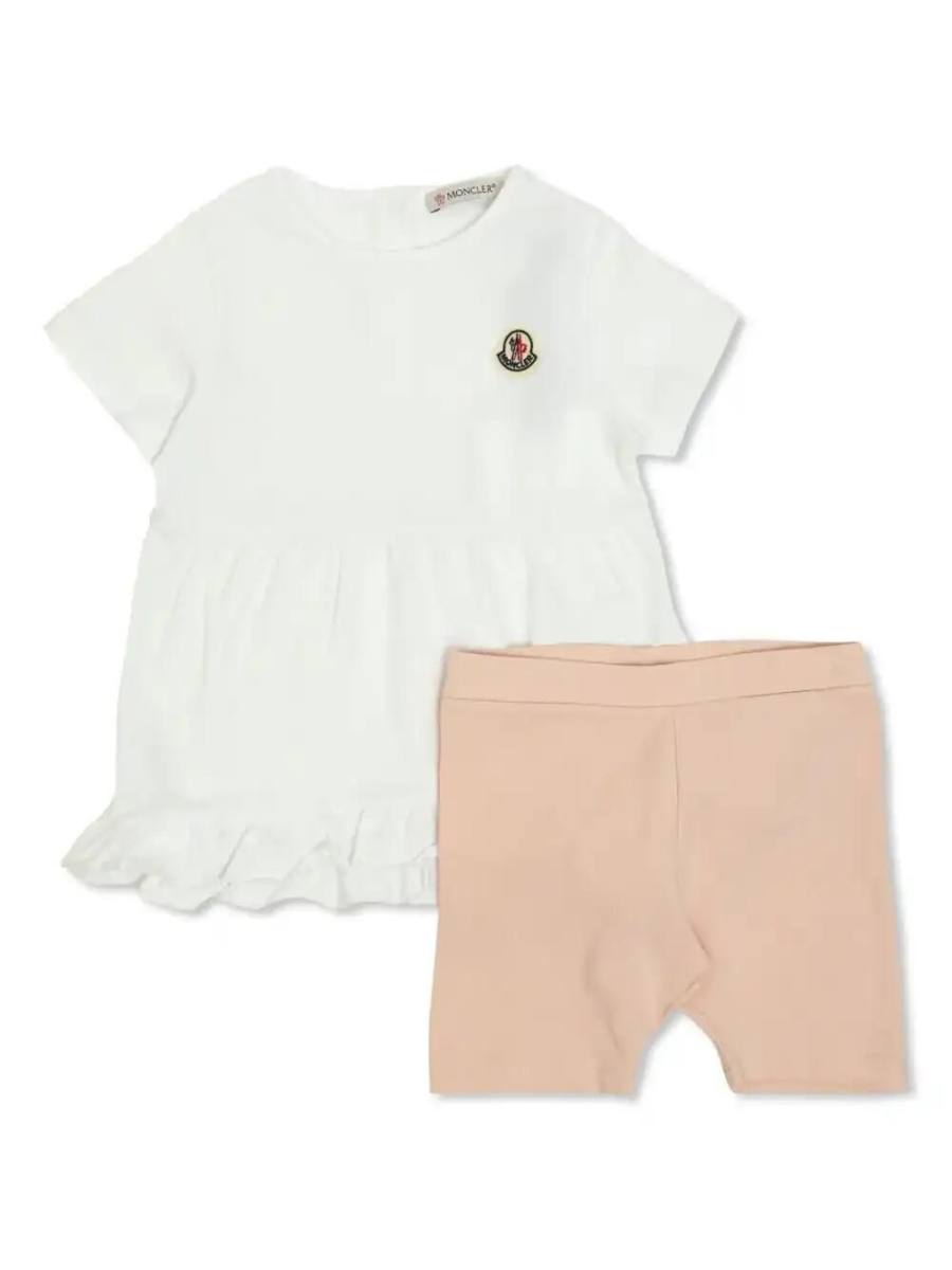 logo-appliqué shorts set