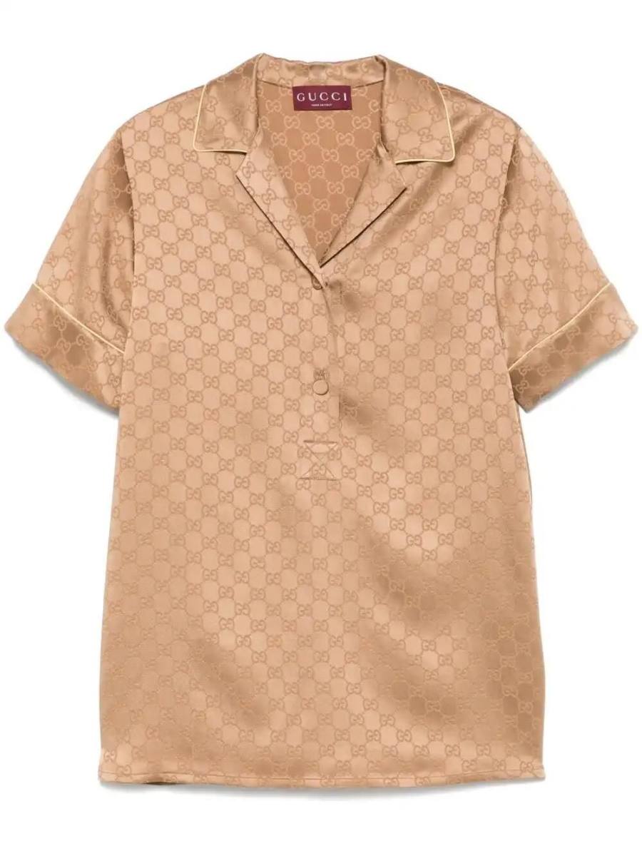 GG satin shirt