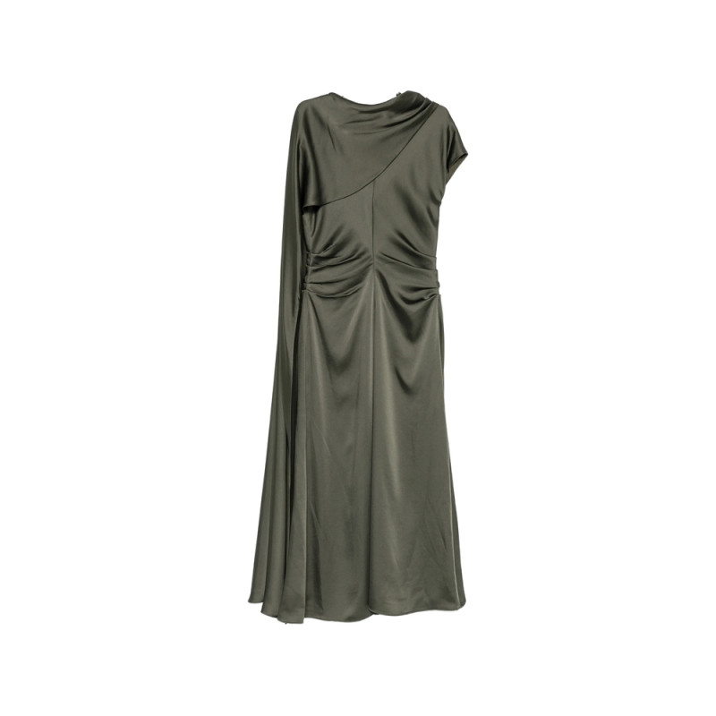 Simkhai Draped Asymmetric Midi Dress