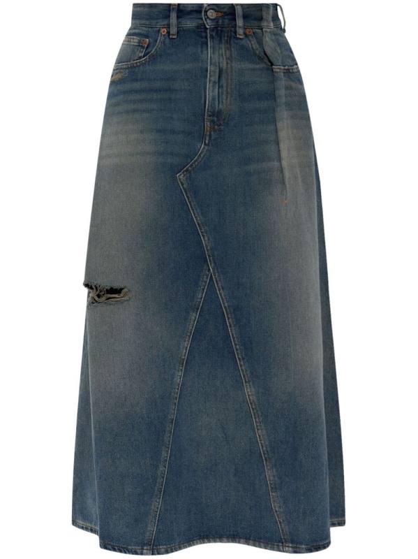 distressed effect skirt