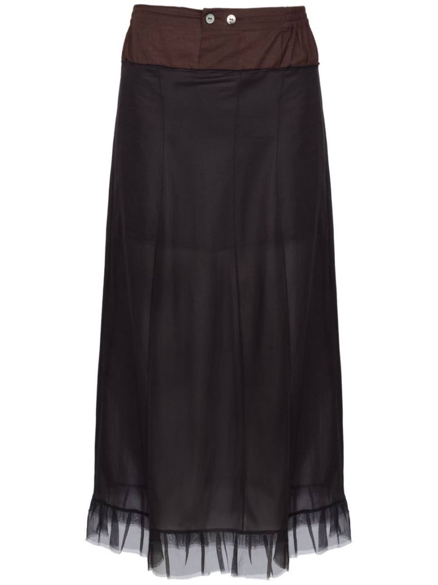 tulle midi skirt