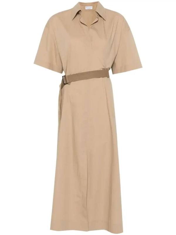 poplin midi dress