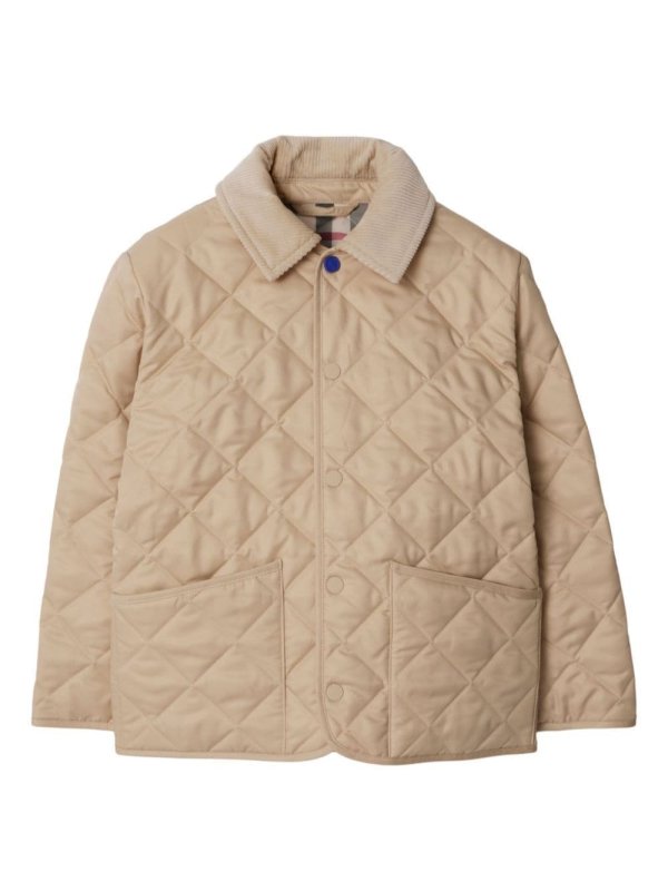 diamond-quilted barn jacket