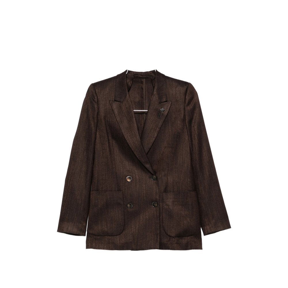Lardini Double-breasted Peaked-lapel Blazer