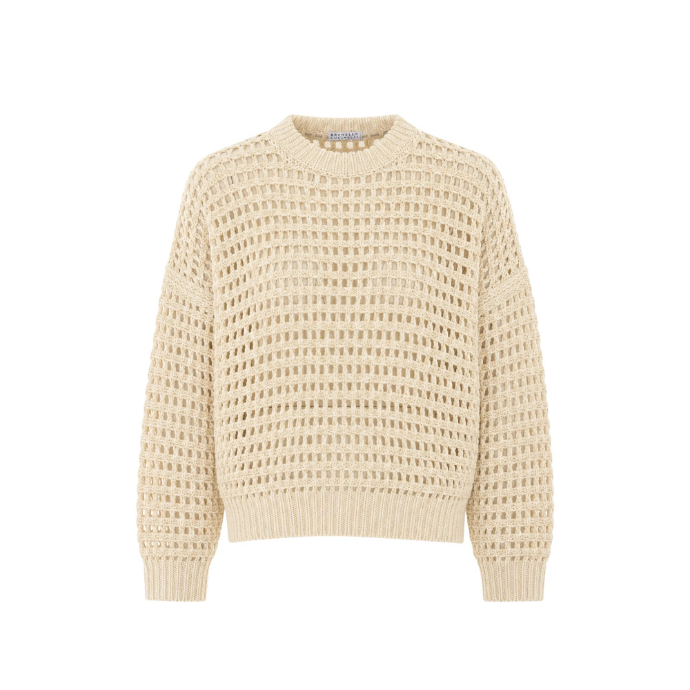 Brunello Cucinelli Sequin-embellished Open-knit Sweater