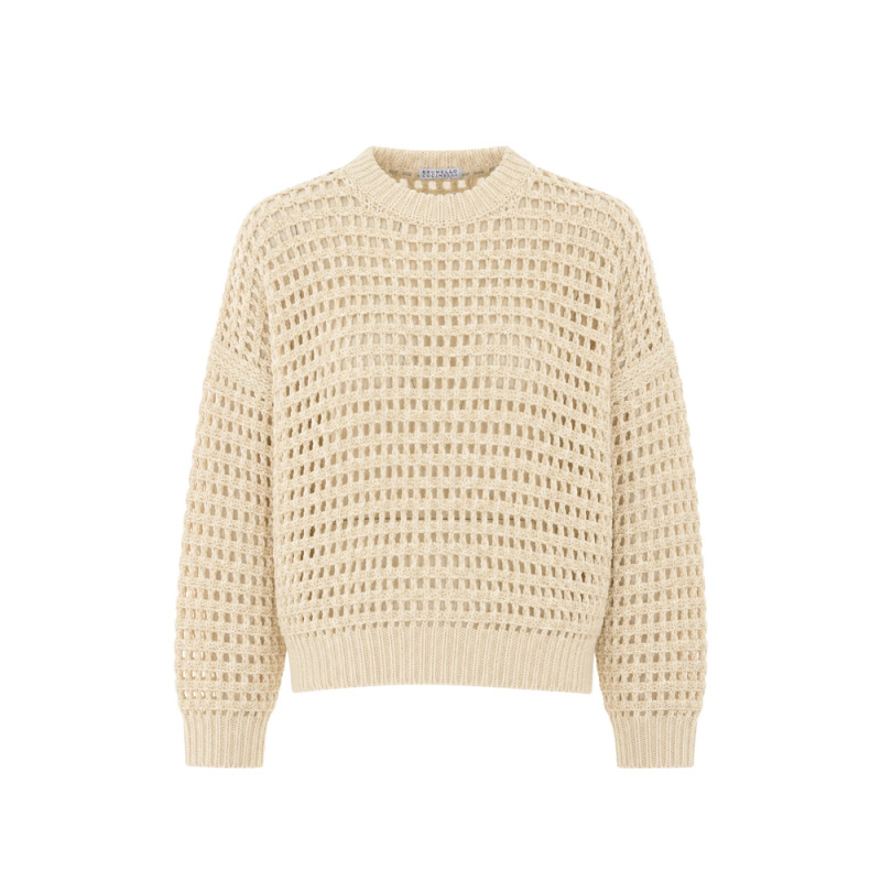 Brunello Cucinelli Sequin-embellished Open-knit Sweater