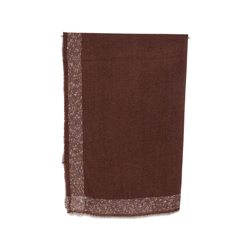 Faliero Sarti Brunetta Fringed Bouclé-trim Scarf