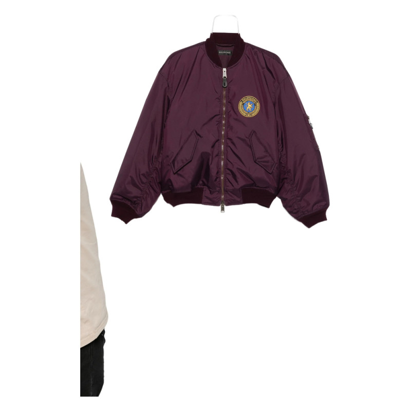 Balenciaga Logo-patch Bomber Jacket