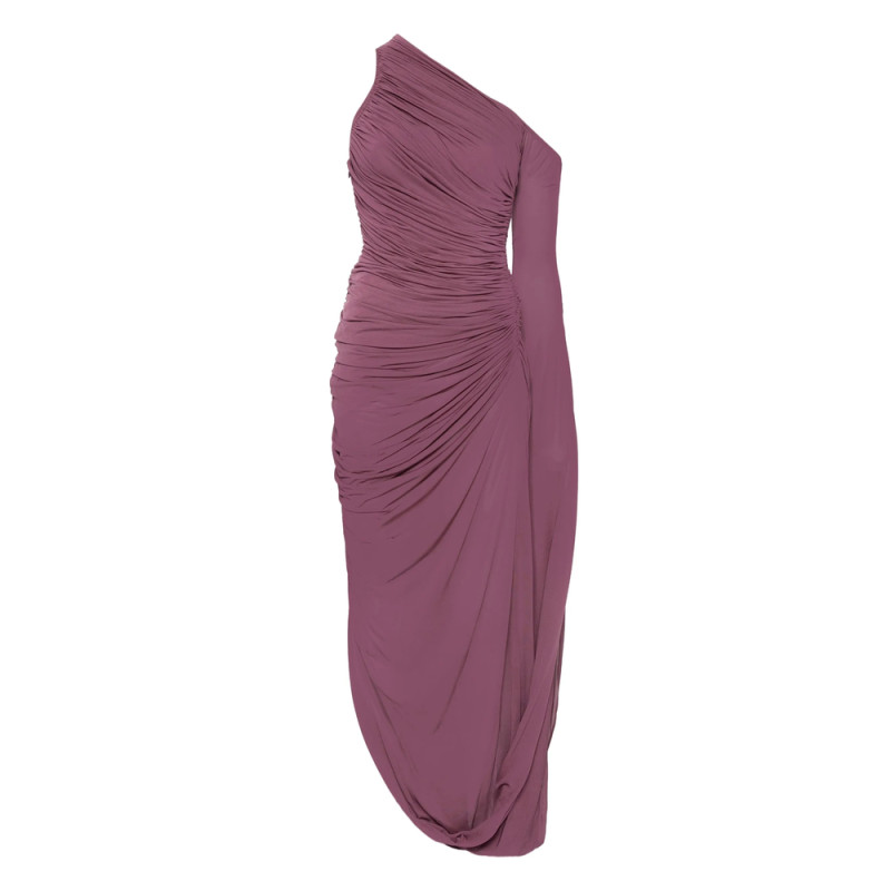 Mugler One-shoulder Draped Asymmetric Dress