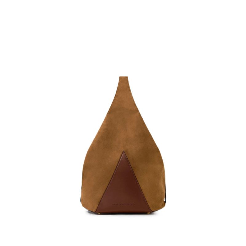 Stella Mccartney Logo-engraved Triangular Shoulder Bag