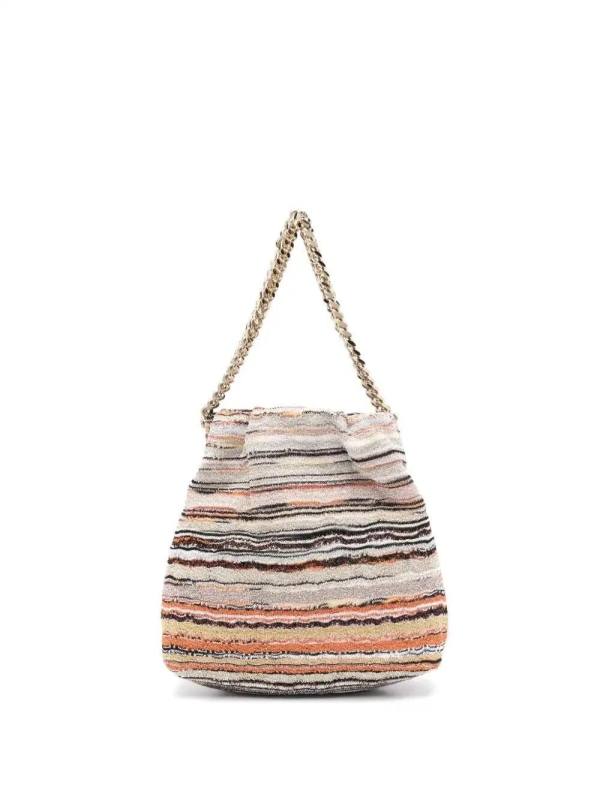 striped tote bag