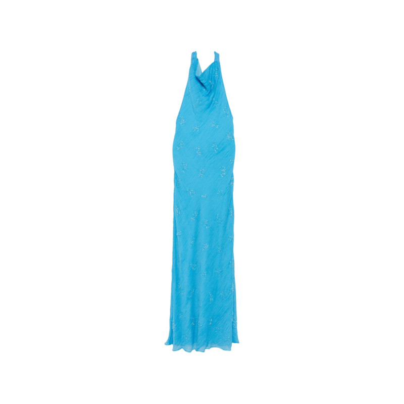 Staud Roselle Beaded Halterneck Maxi Dress