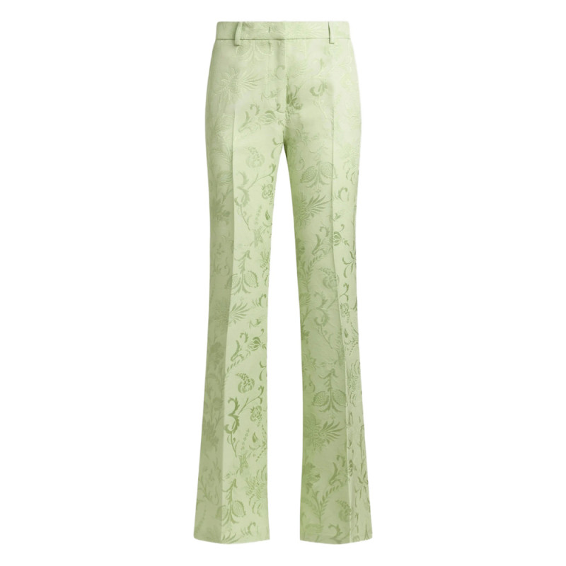 Etro Floral-motif Jacquard Trousers