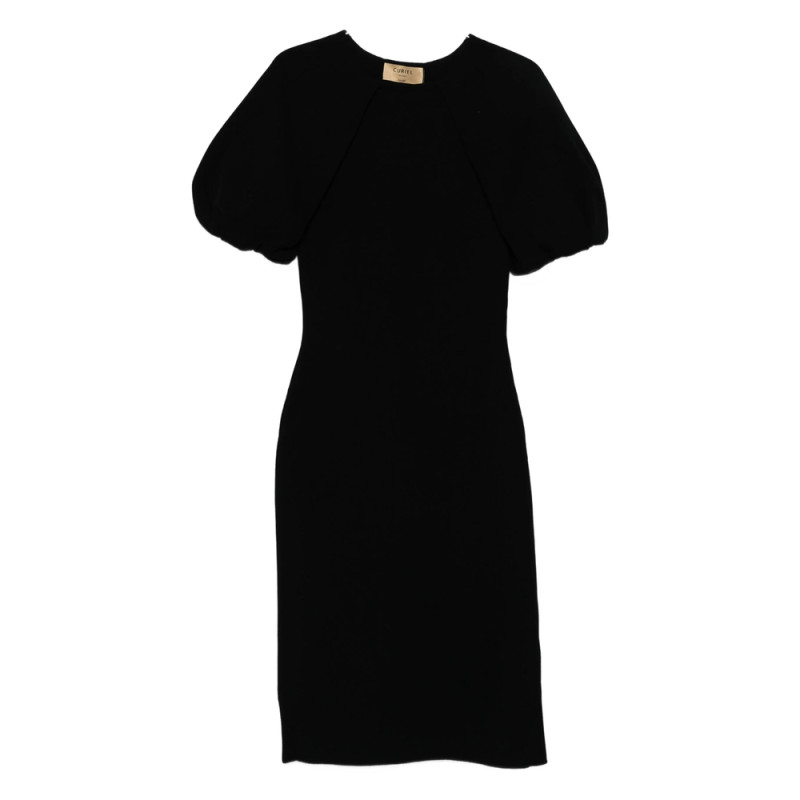 Curiel Puff-sleeve Sheath Midi Dress