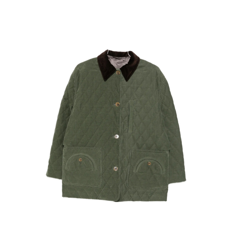 Blazé Milano Quilted Corduroy-collar Jacket