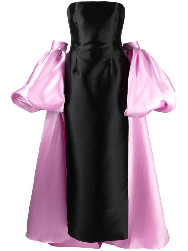 The Lea puff-sleeve gown