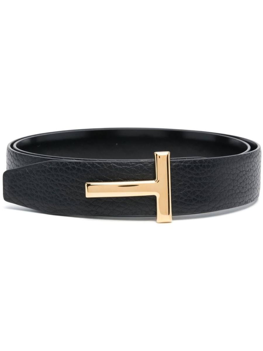 logo-plaque 30mm leather belt
