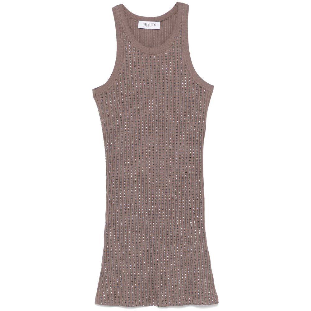 The Attico Crystal-embellished Mini Dress