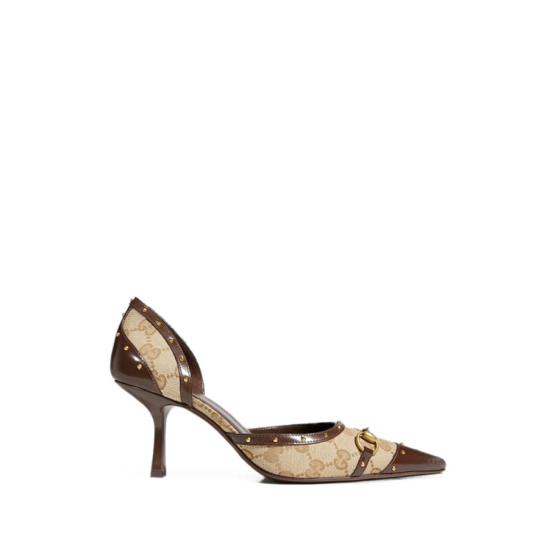Gucci Savoy GG Supreme Horsebit Pumps