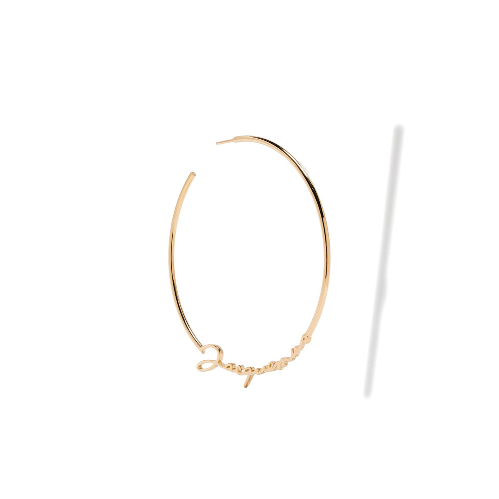 Jacquemus Logo-lettering Hoop Earrings