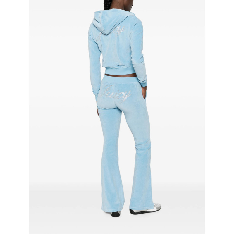 Sporty & Rich X Juicy Couture Rhinestone-embellished Zip-up Hoodie