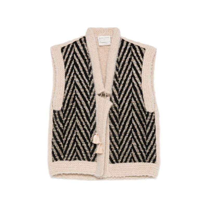 Forte Forte Chevron-pattern Tassel-detail Jacket