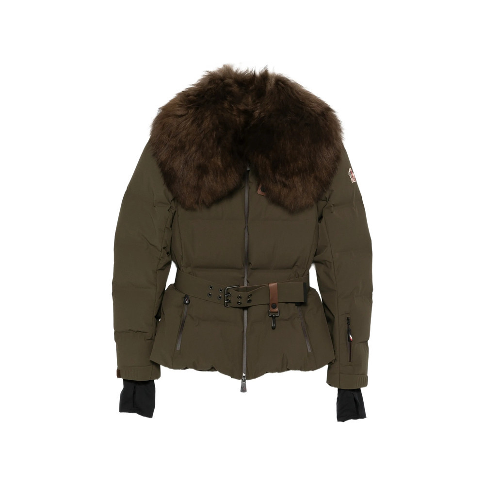 Moncler Grenoble Belted Faux-fur Collar Jacket
