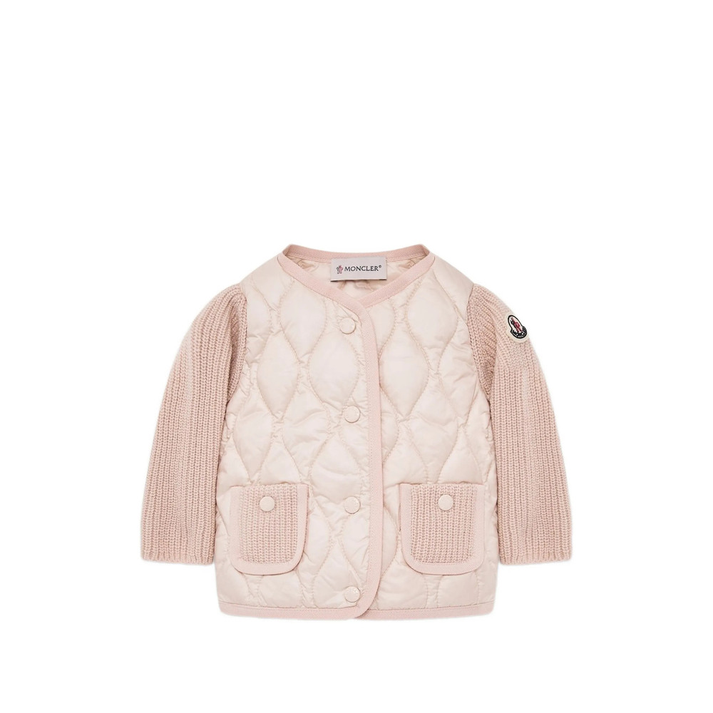 Moncler Quilted-panel Rib-knit Sweater