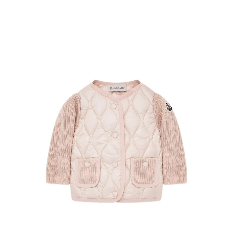 Moncler Quilted-panel Rib-knit Sweater