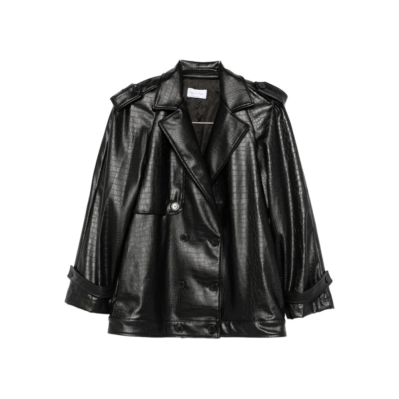 The Nina Studio Double-breasted Leather Jacket