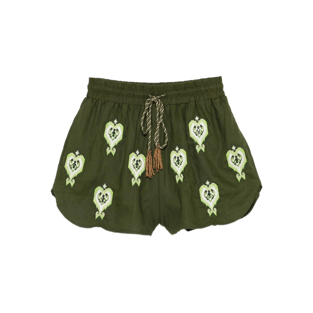Farm Rio Embroidered Drawstring Shorts