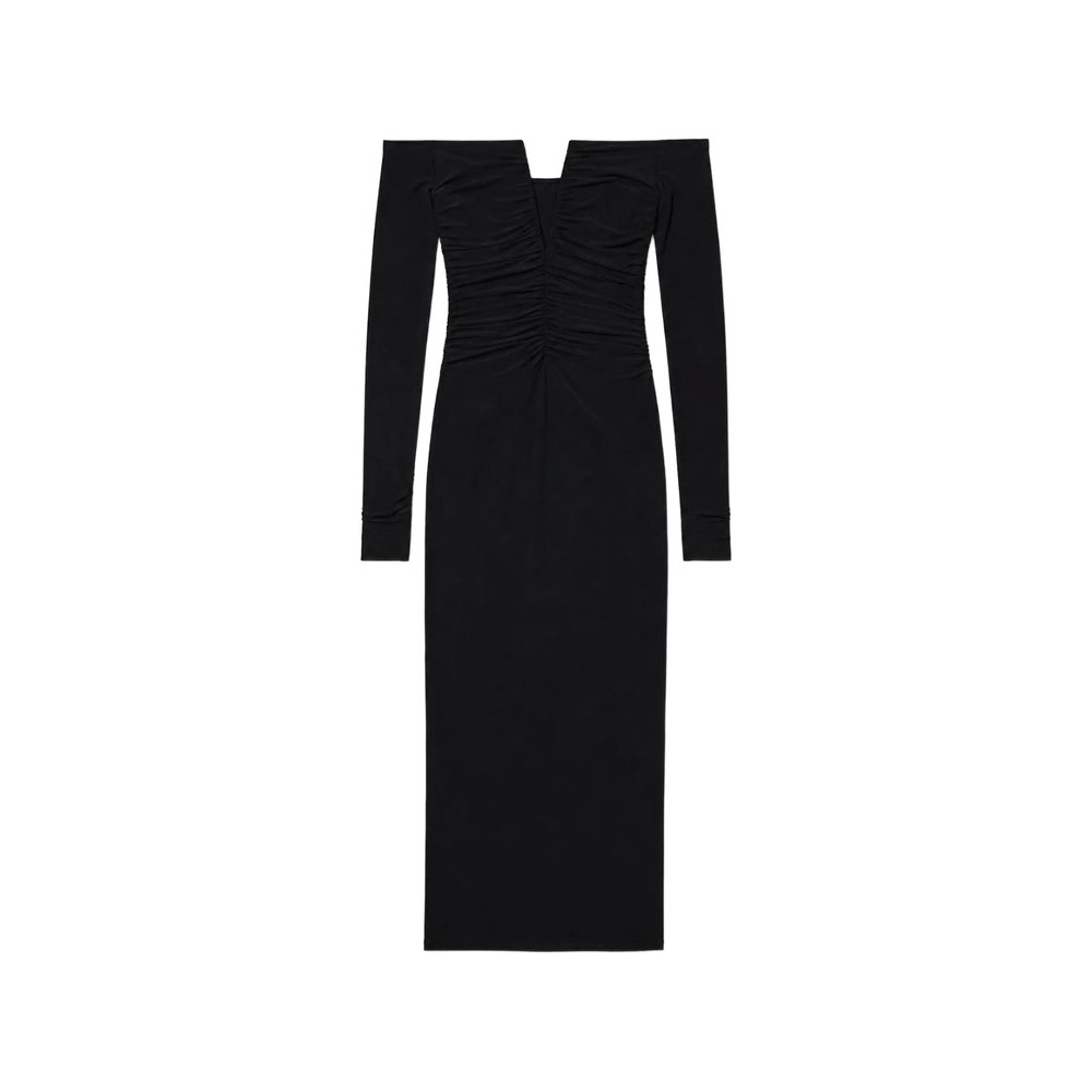 Amazuin Gathered Off-the-shoulder Midi Dress
