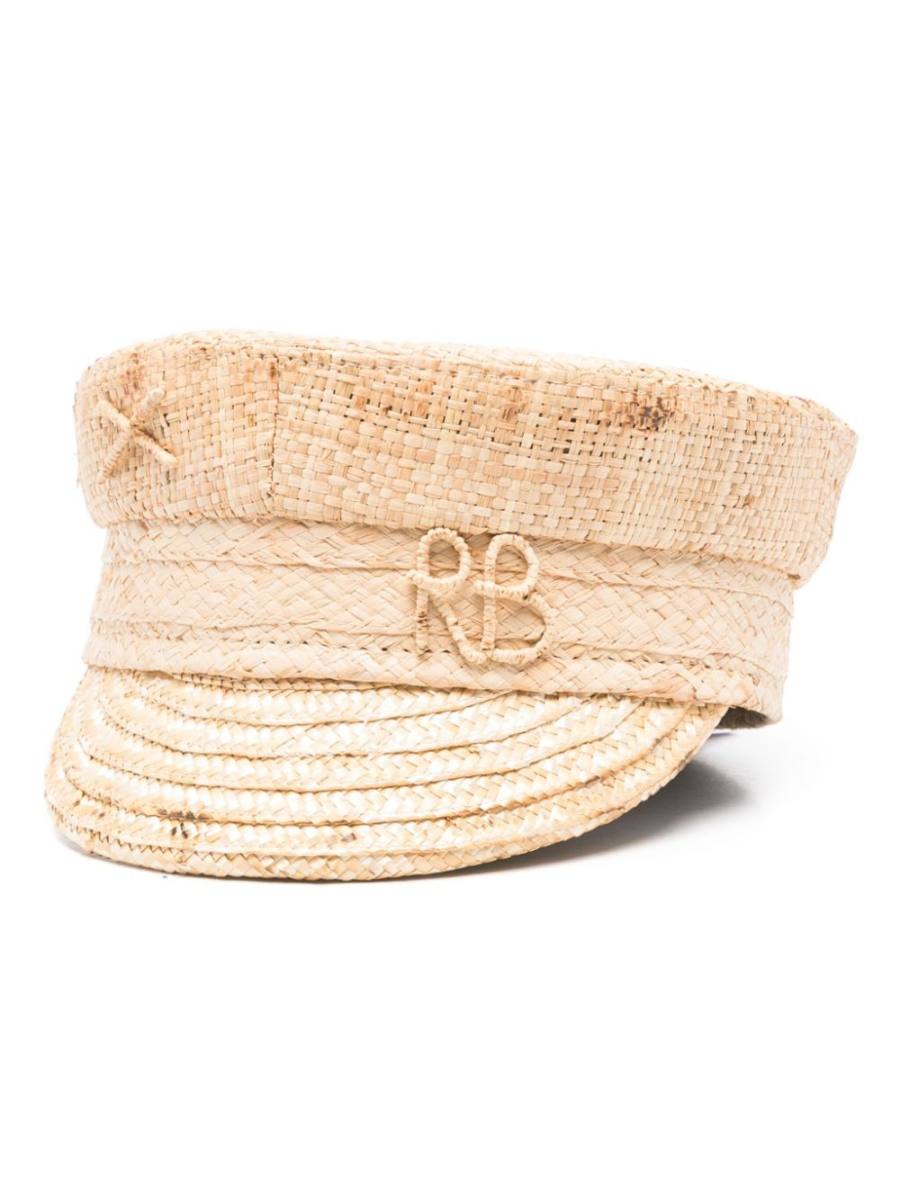 logo-appliqué baker boy cap