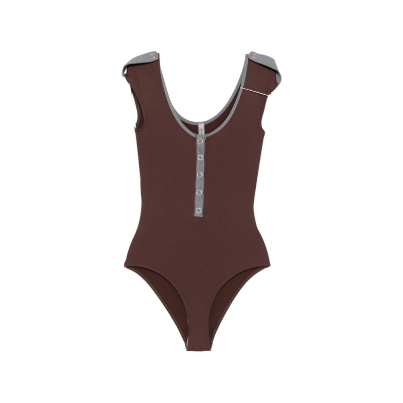 Gimaguas Petra Button Contrast-trim Swimsuit