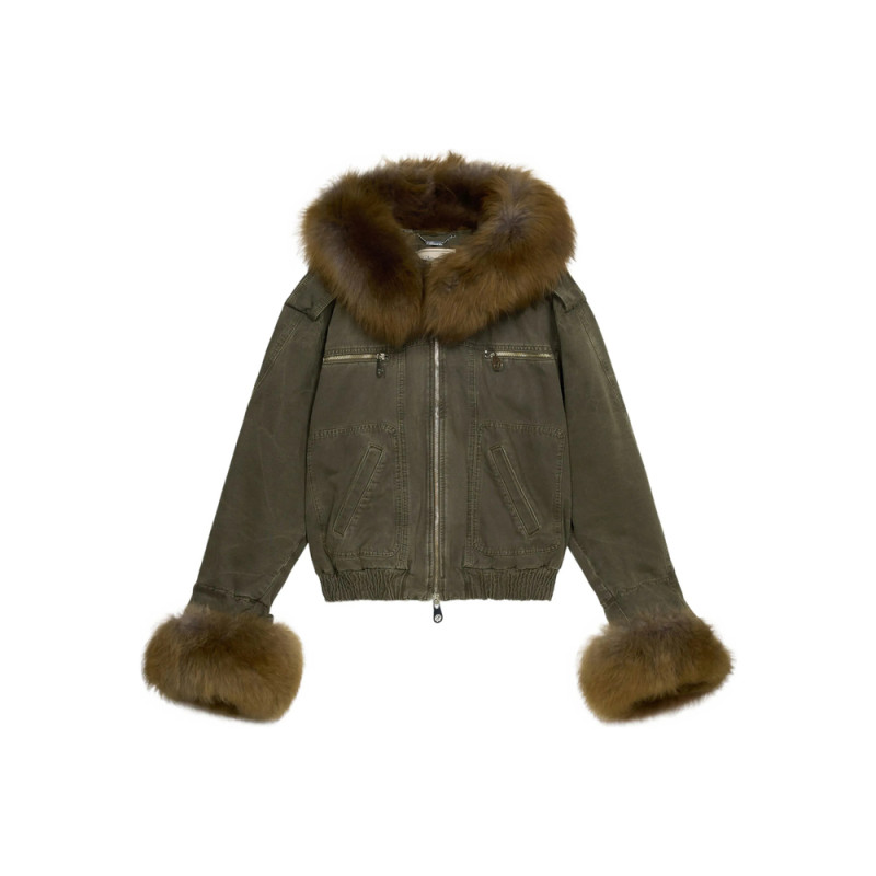 Blumarine Fur-trimmed Bomber Jacket