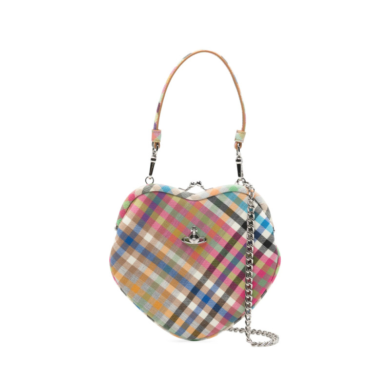 Vivienne Westwood Belle Heart Checked Tote Bag