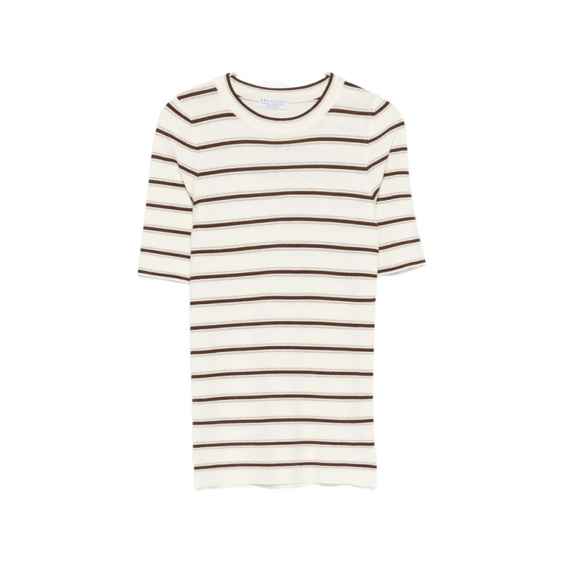 Brunello Cucinelli Striped-pattern T-shirt