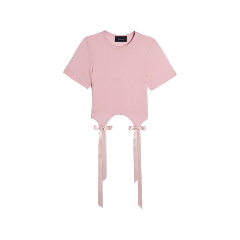 Simone Rocha Bow-detail Cutout T-shirt
