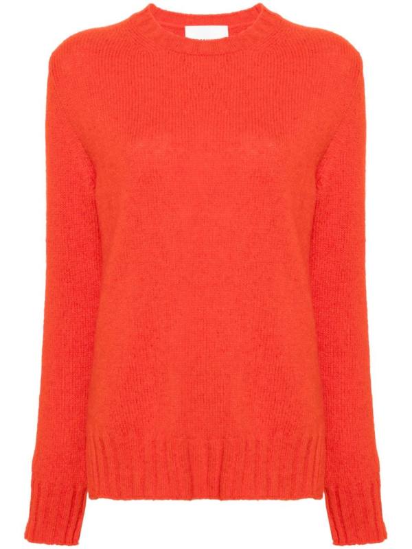crew-neck knitted jumper