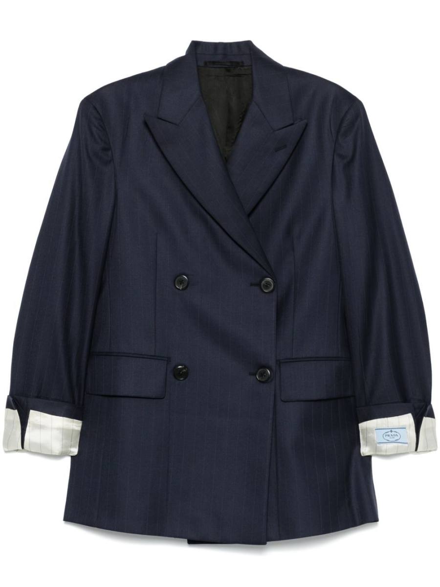 pinstriped blazer