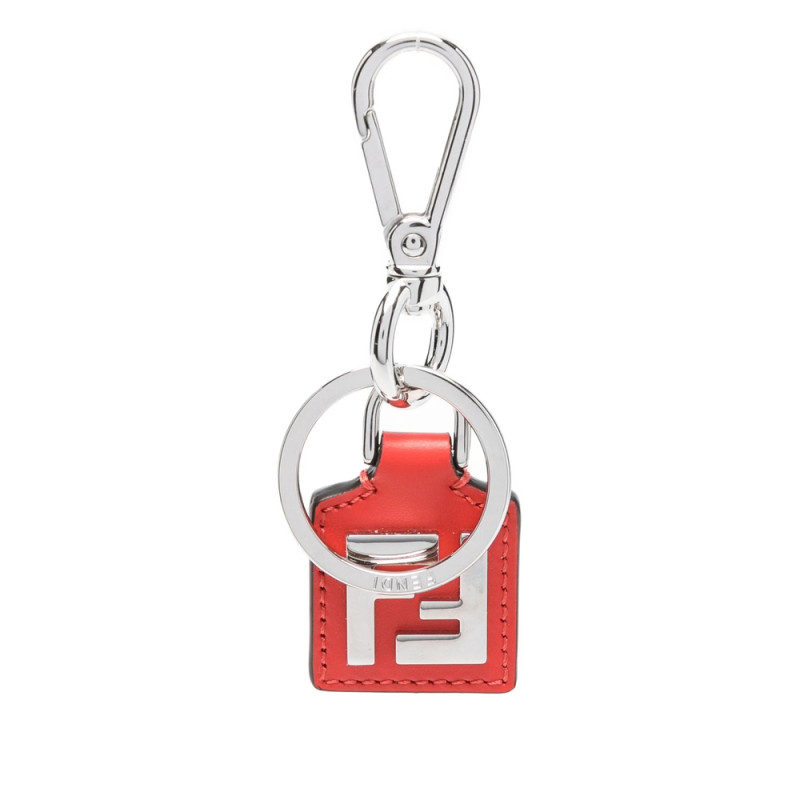 Fendi FF Squared Leather Keyring