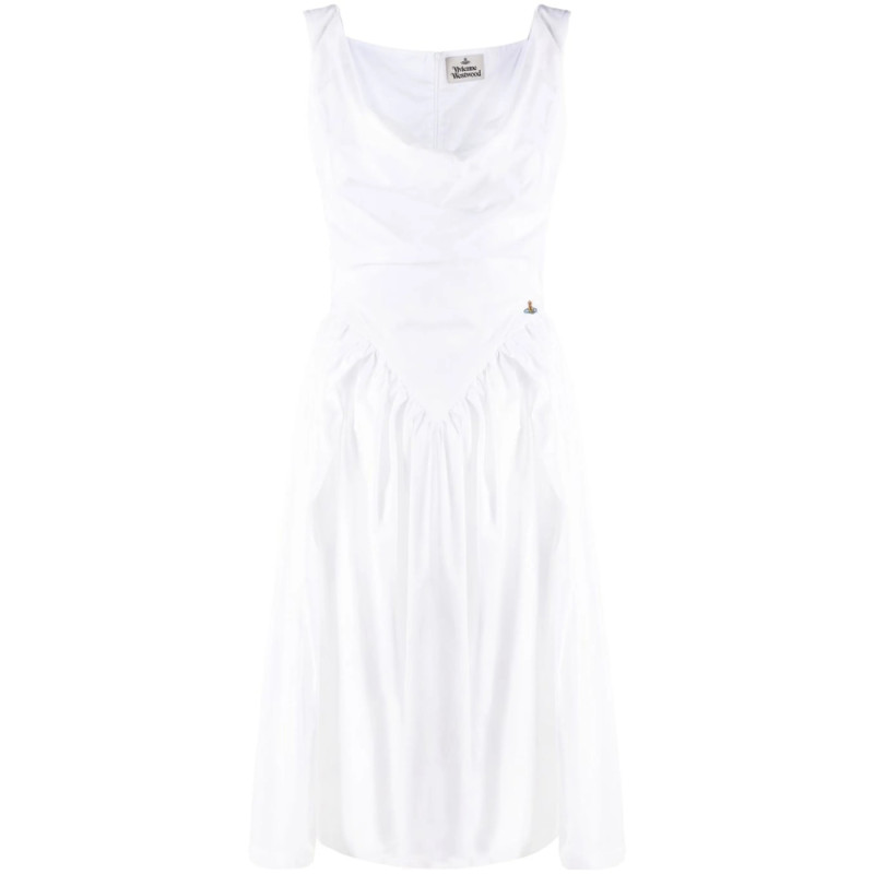 Vivienne Westwood Sunday Cowl-neck Cotton Midi Dress