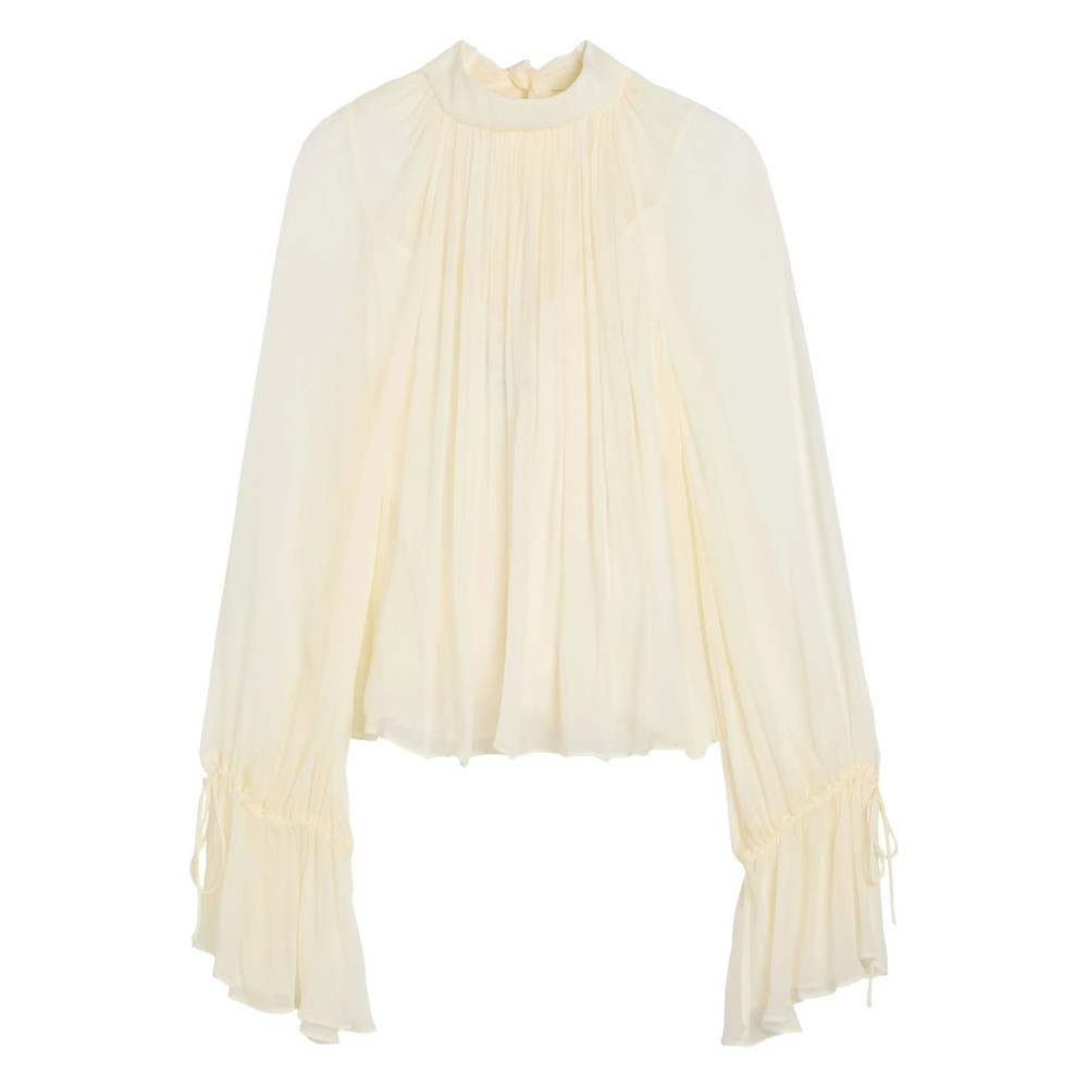 Staud Roux Pleated Blouse
