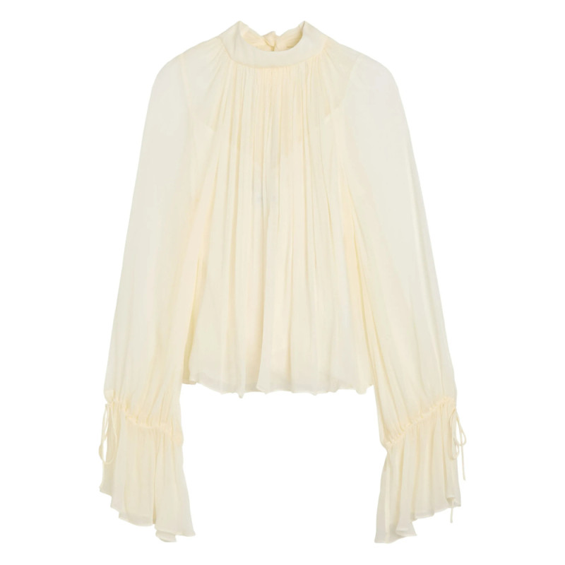 Staud Roux Pleated Blouse